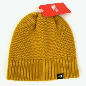 The North Face purrl stitch beanie knit